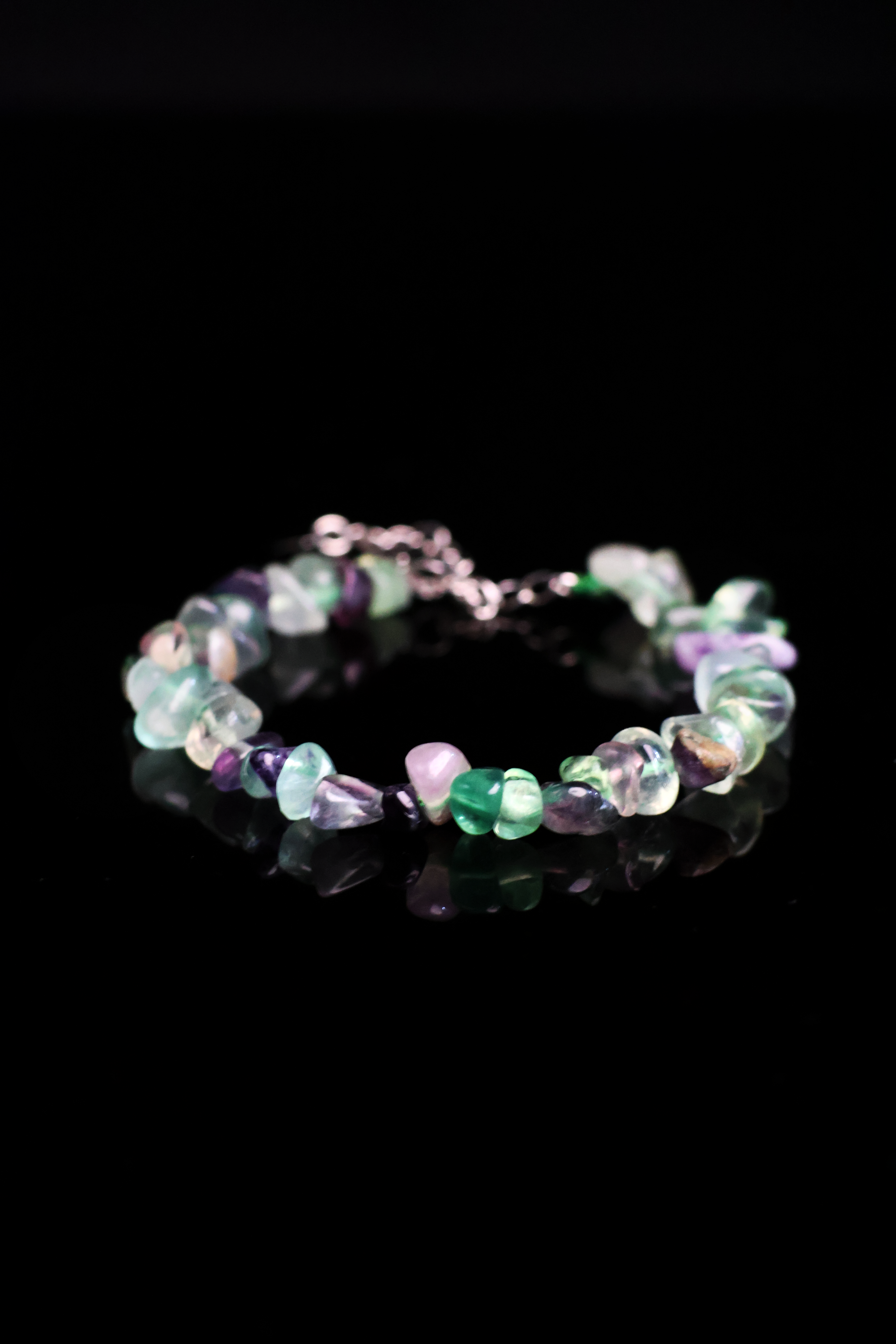 Tibetan Well-being Catalyst - Green Fluorite Raw Bracelet(adjustable)
