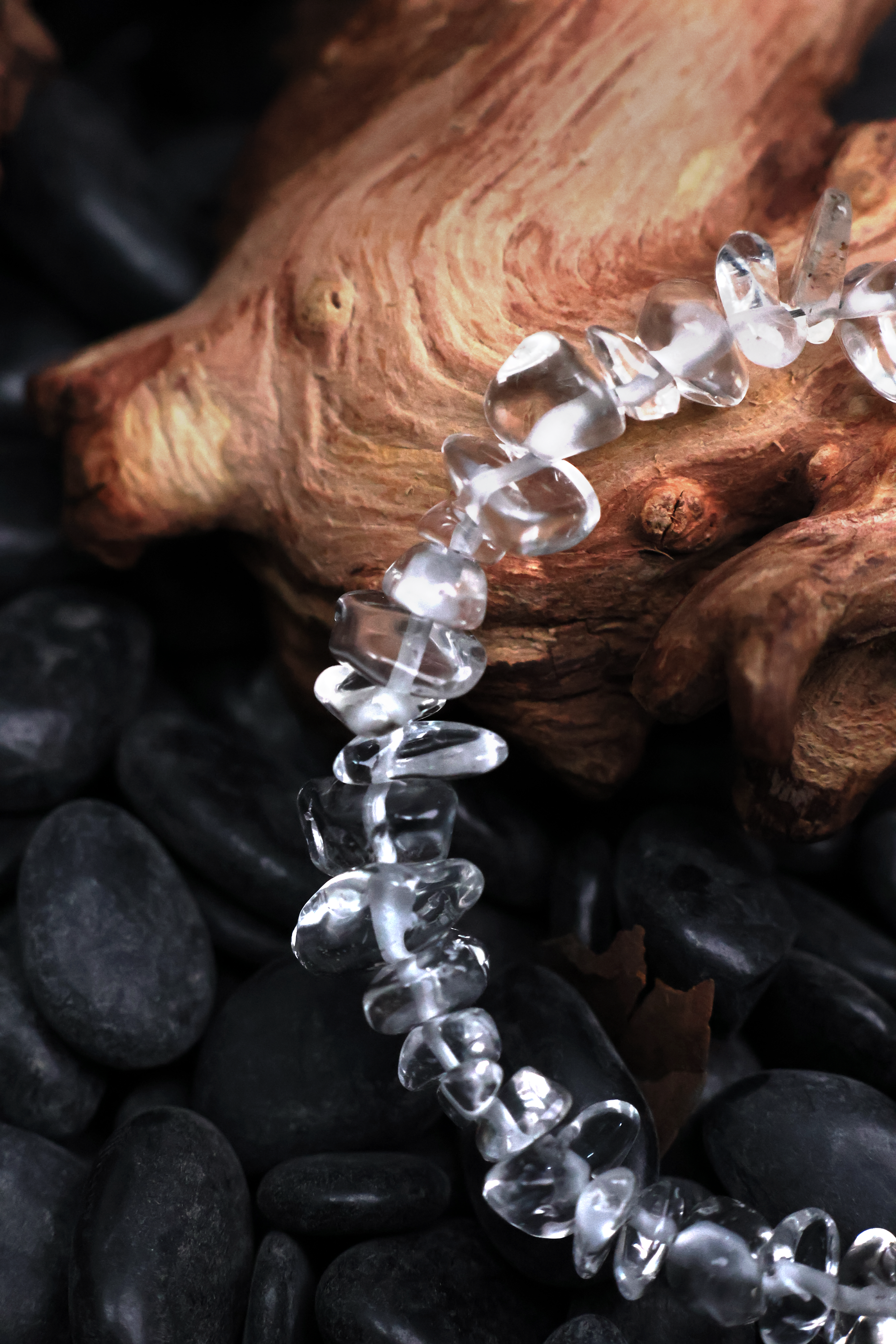 Tibetan Wealth-bringing White Crystal Raw Stone Bracelet(adjustable)