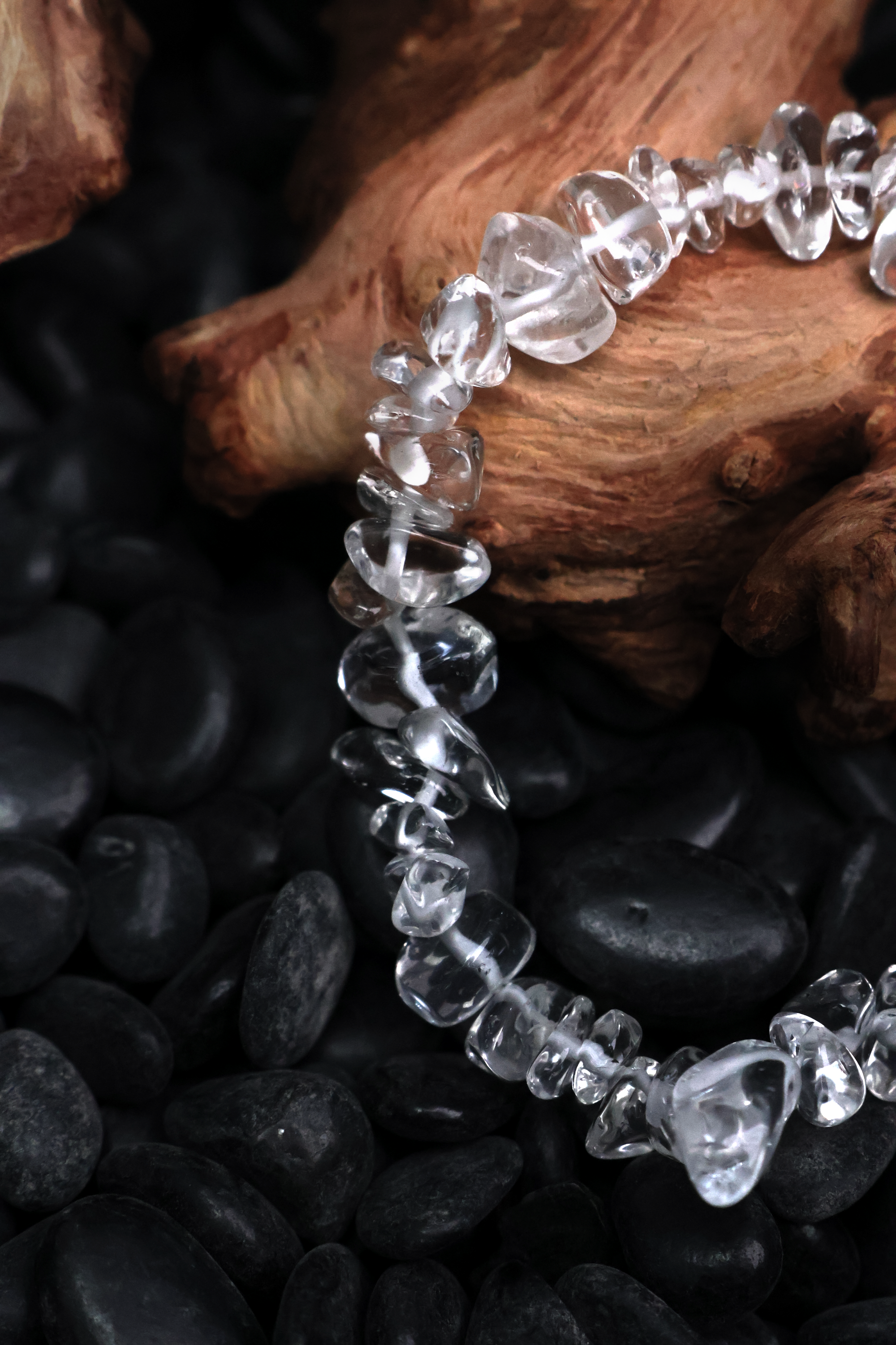 Tibetan Wealth-bringing White Crystal Raw Stone Bracelet(adjustable)