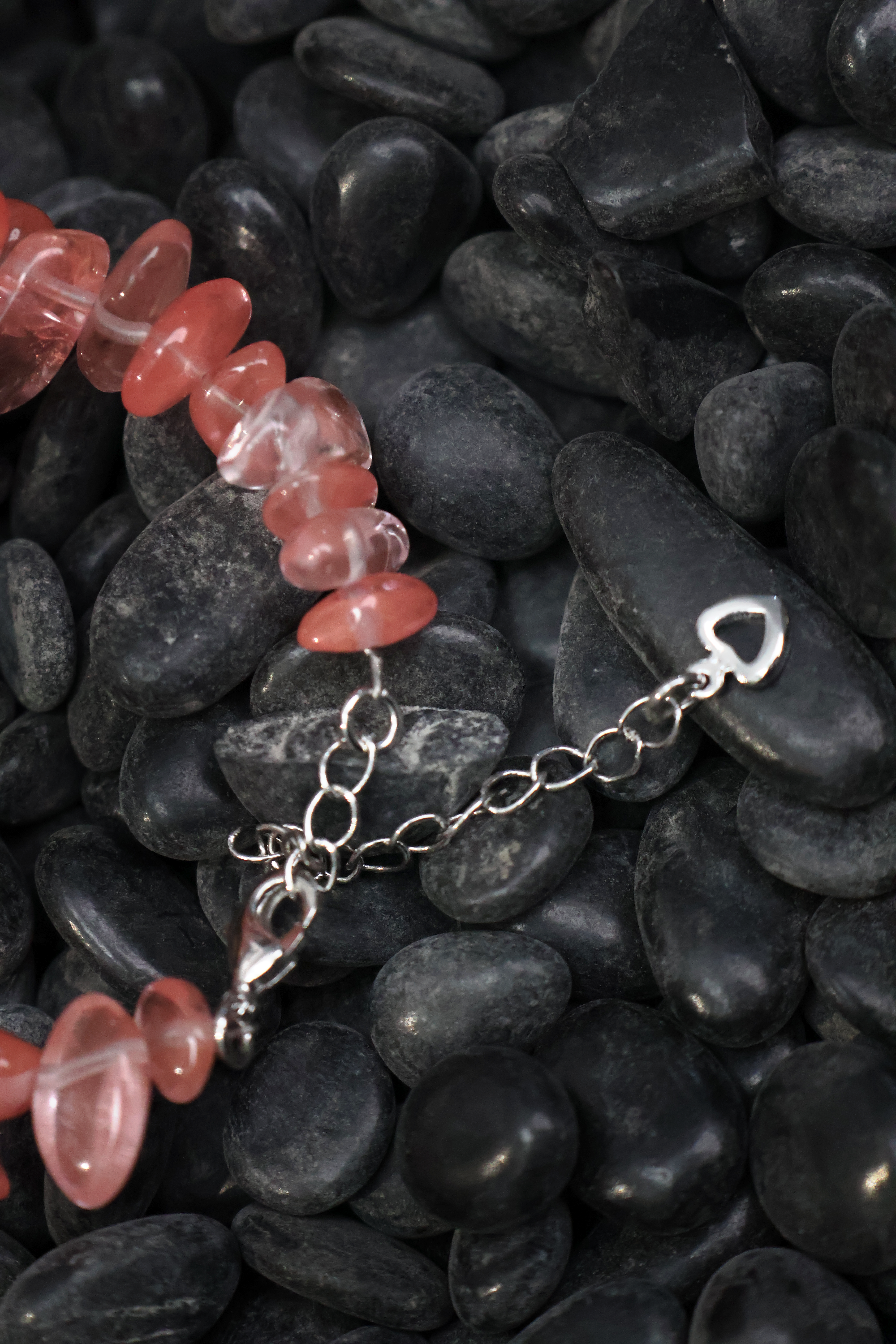 Passionate Tibetan Watermelon-colored Raw Stone Wealth-bringing Crystal Bracelet(adjustable)