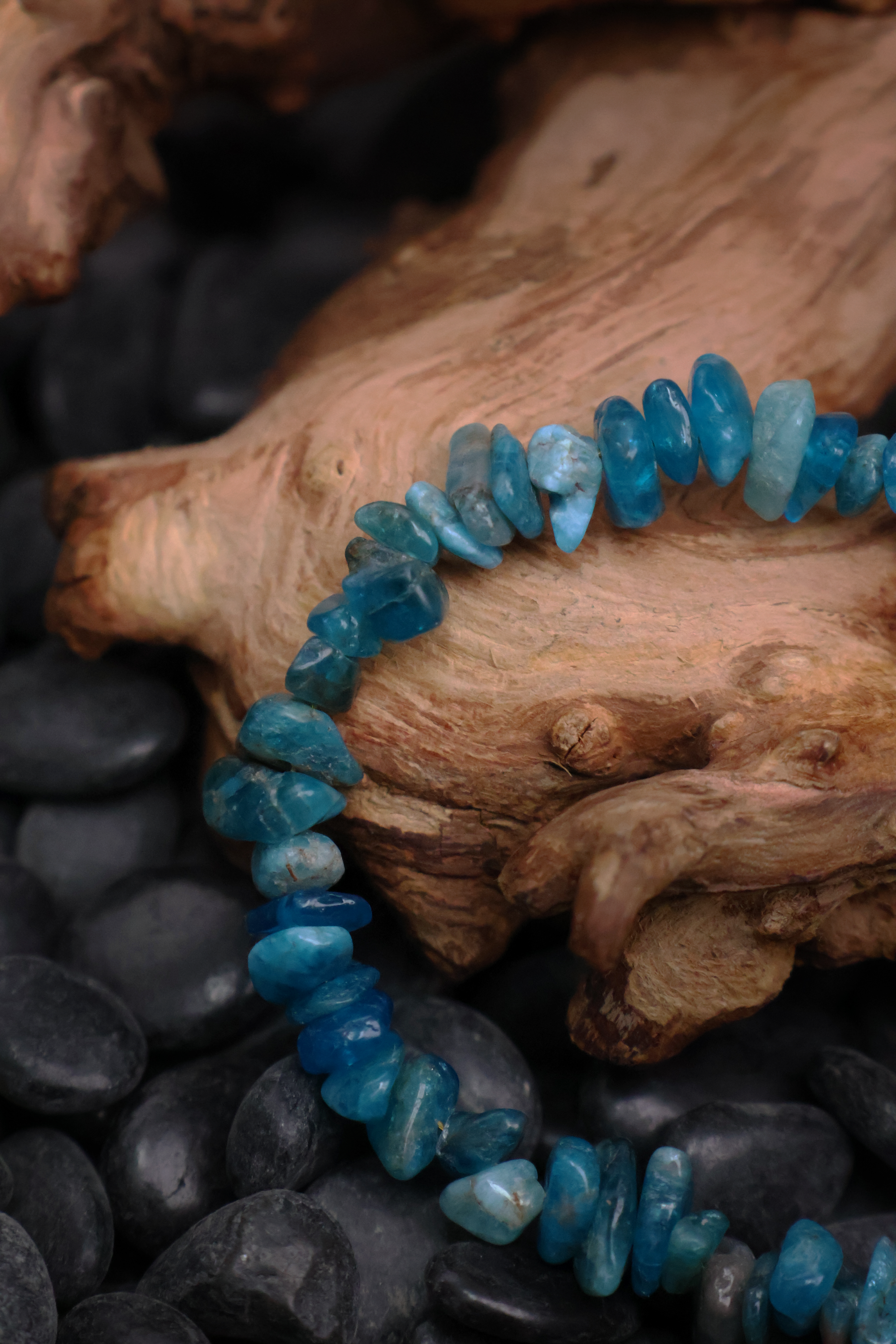 Tibetan Azure Apatite - Flow of Abundance Bracelet(adjustable)