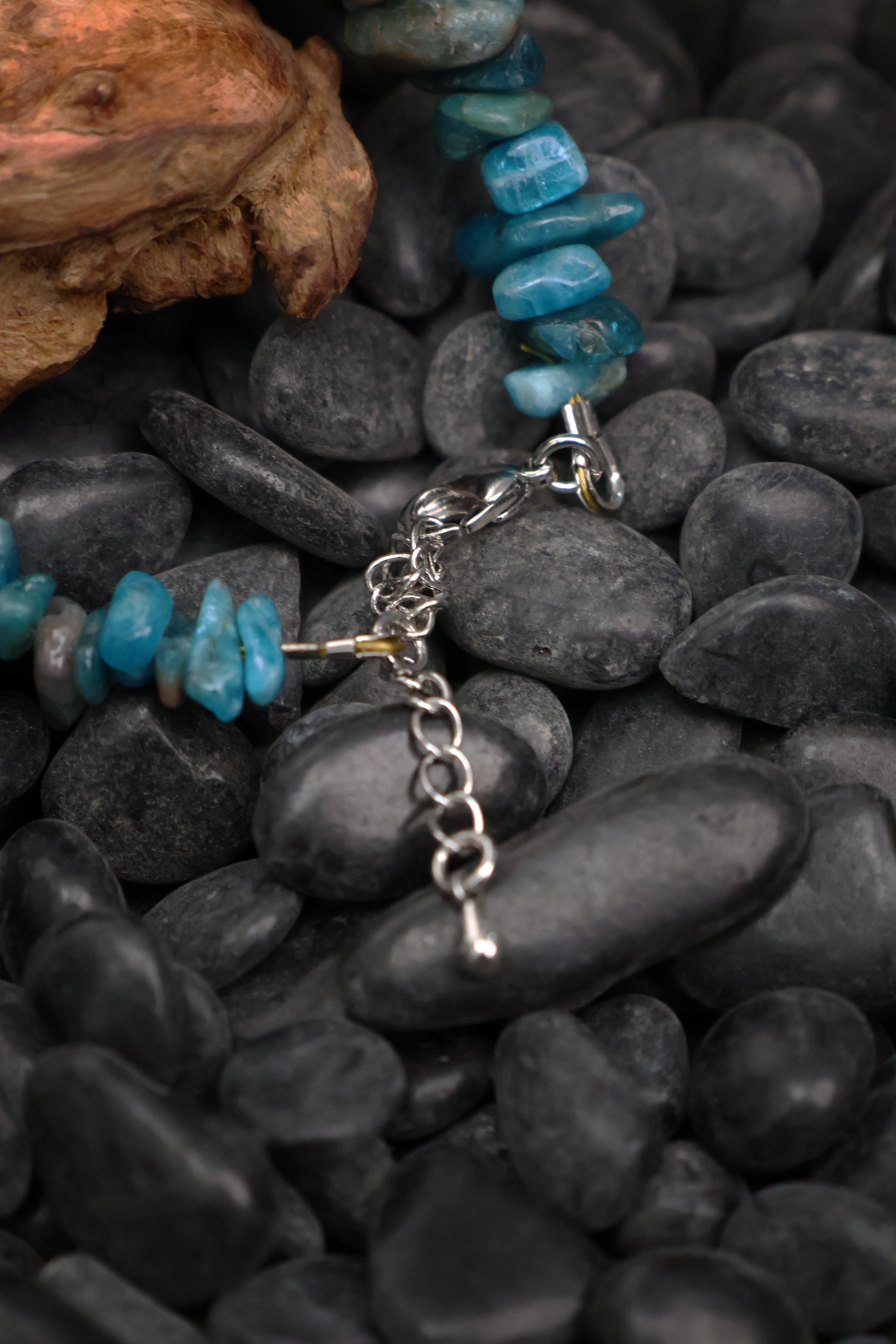 Tibetan Azure Apatite - Flow of Abundance Bracelet(adjustable)