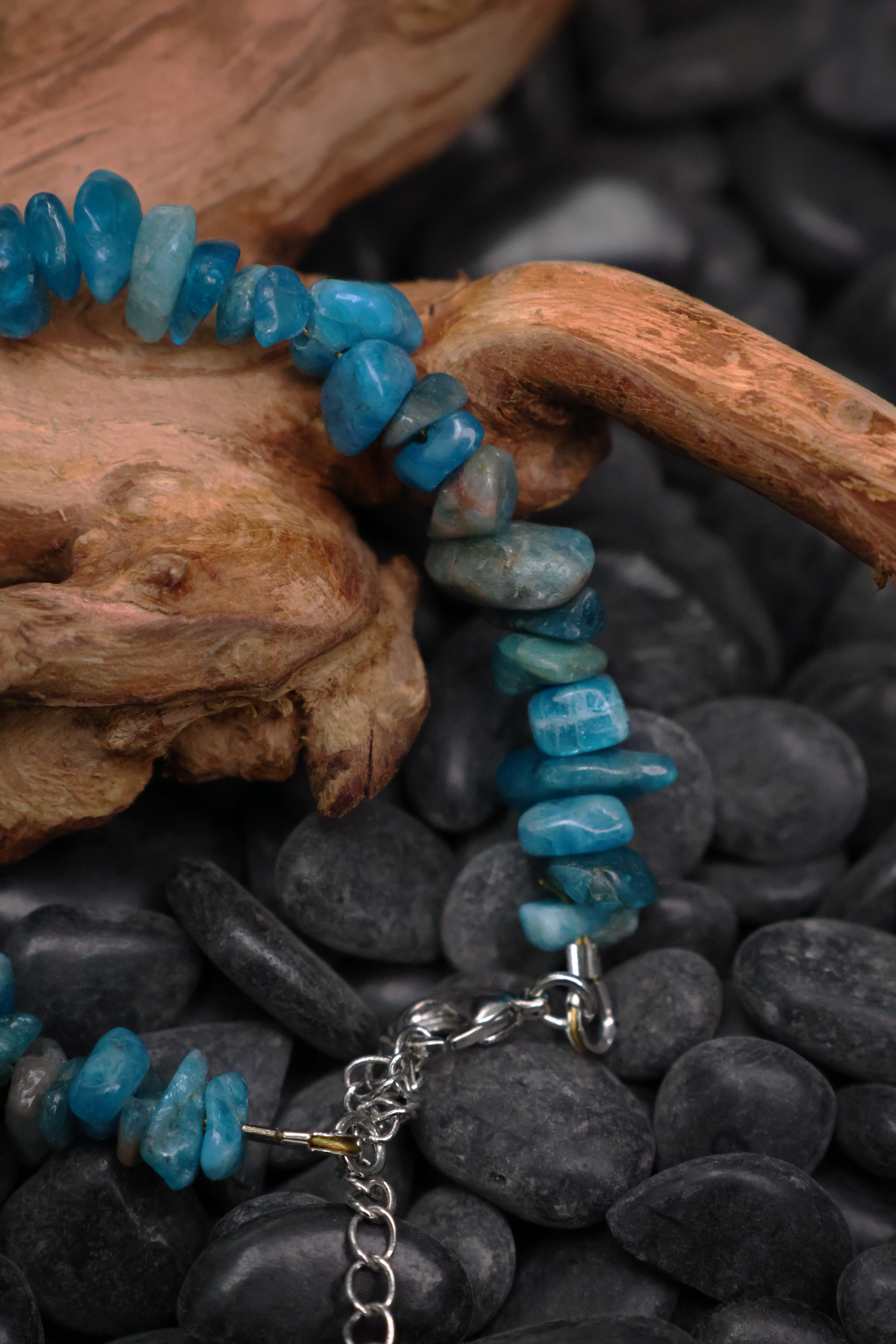 Tibetan Azure Apatite - Flow of Abundance Bracelet(adjustable)
