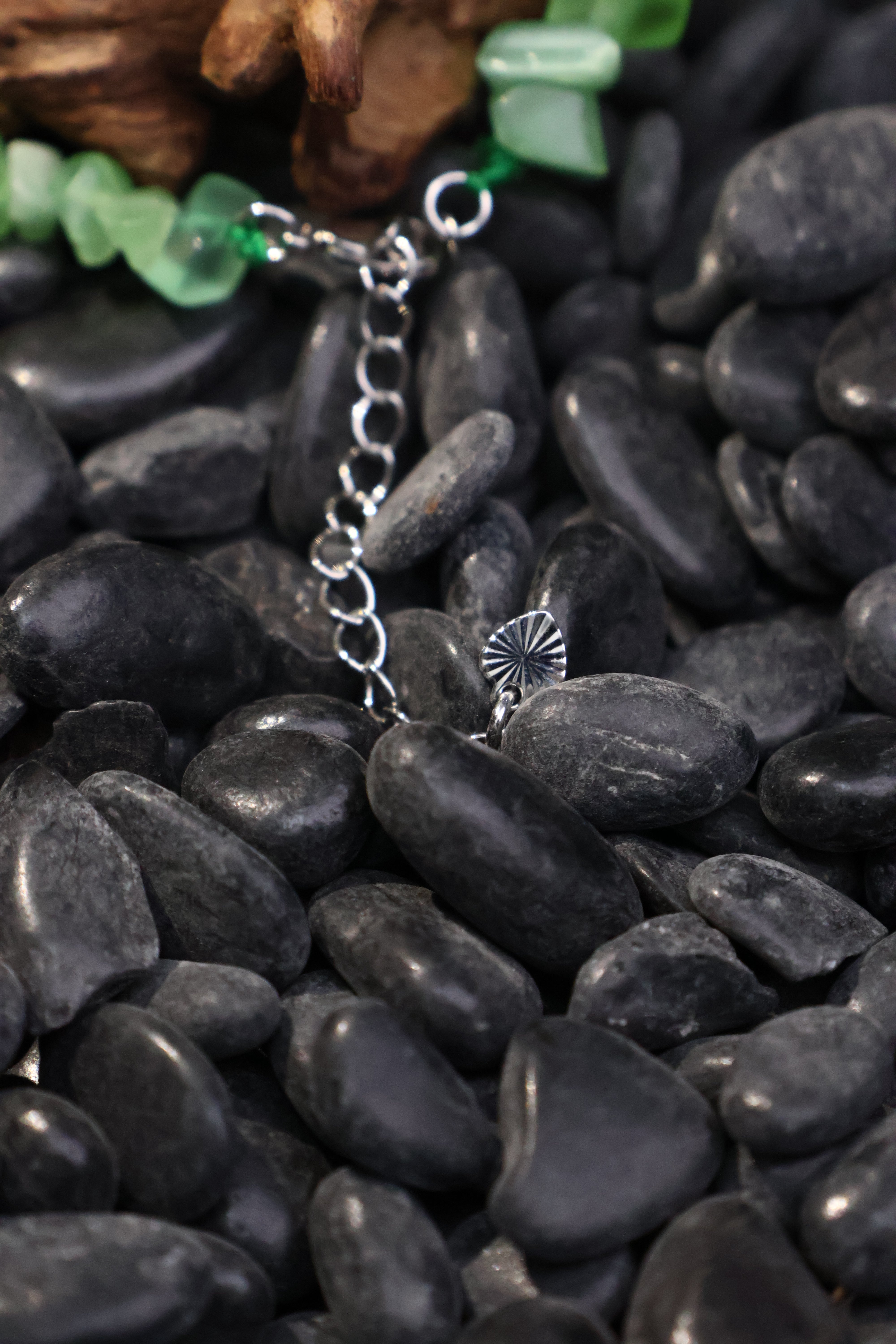 Tibetan Wealth-Guardian Green Cat's Eye Raw Bracelet(adjustable)
