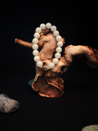 Lotus Serenity White Bodhi Meditation Bracelet