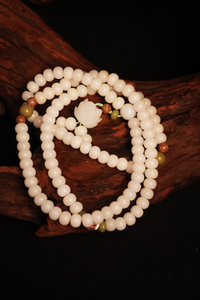 White Bodhi Root Lotus 108 Pure Prayer Beads