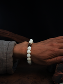 Lotus Serenity White Bodhi Meditation Bracelet