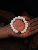 Lotus Serenity White Bodhi Meditation Bracelet