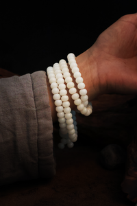 White Bodhi Root Lotus 108 Pure Prayer Beads
