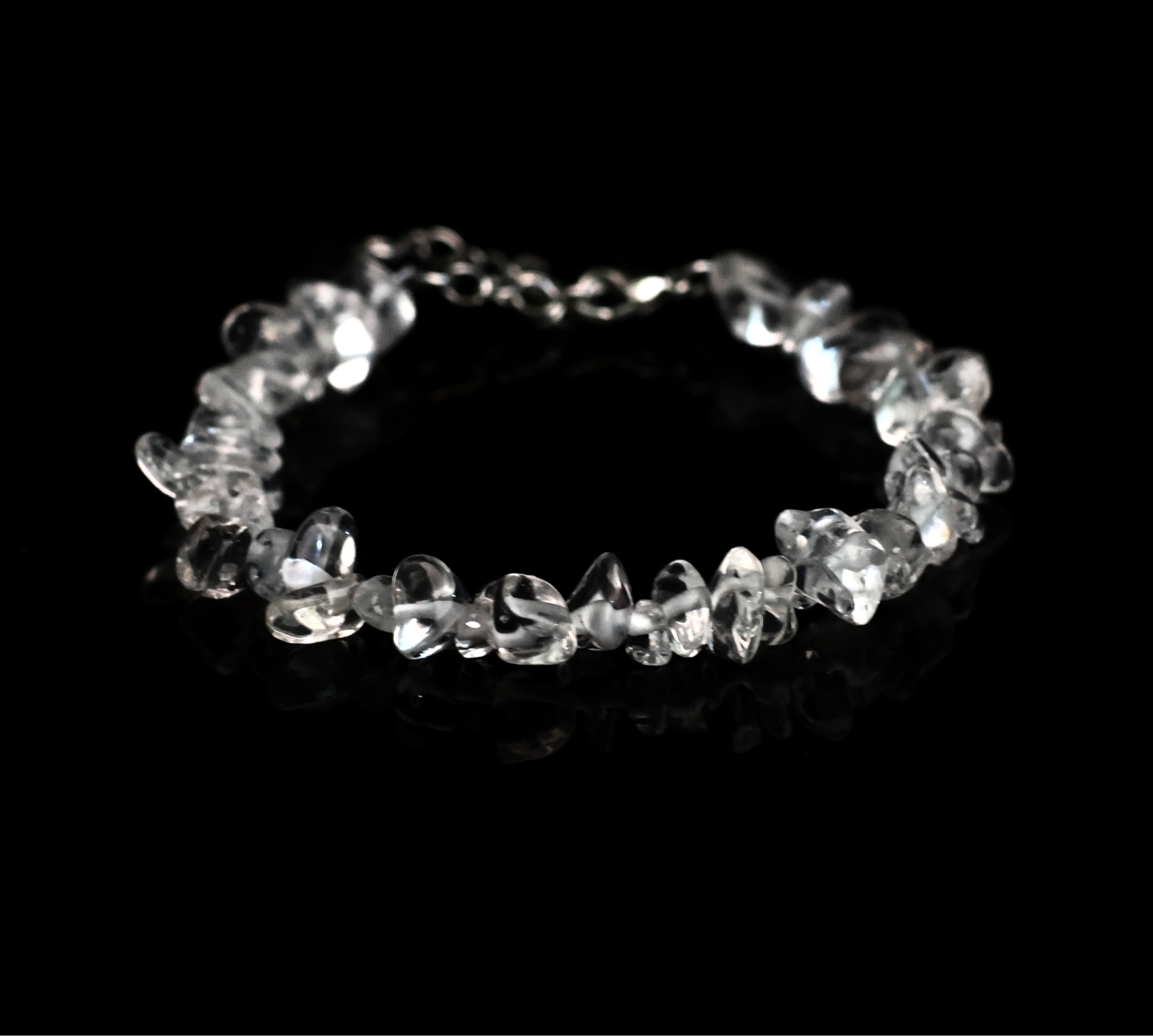 Tibetan Wealth-bringing White Crystal Raw Stone Bracelet（adjustable）