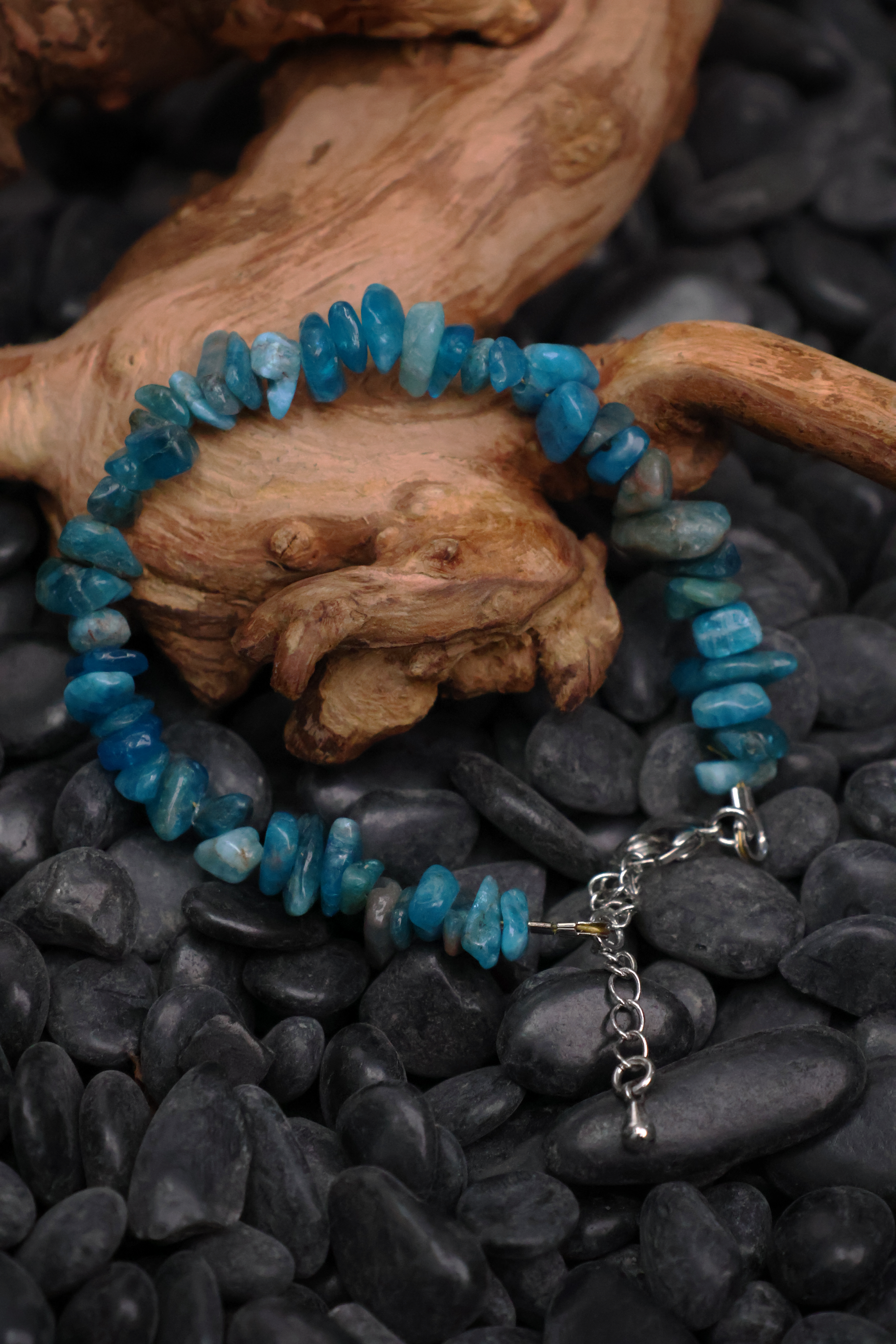 Tibetan Azure Apatite - Flow of Abundance Bracelet（adjustable）
