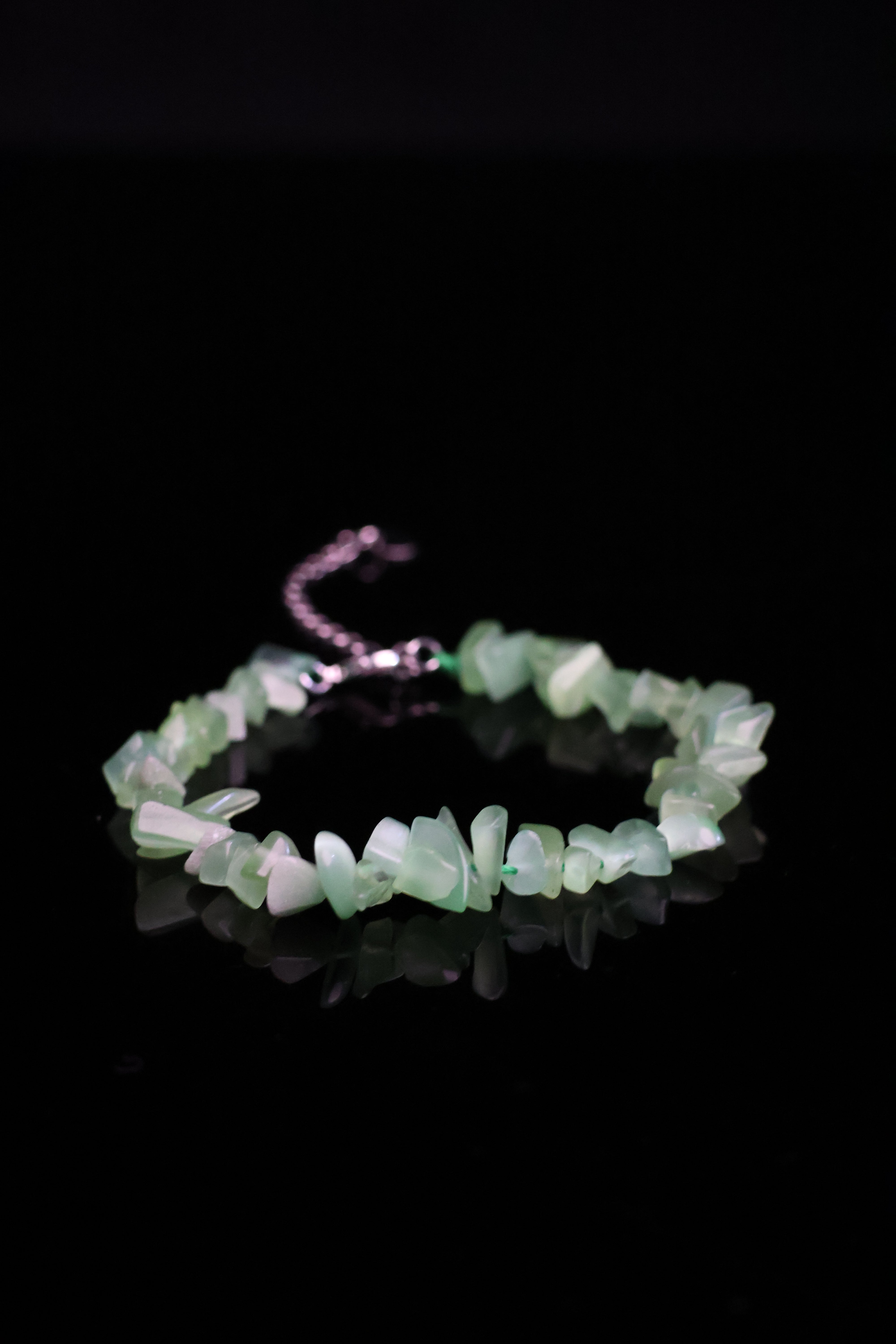Tibetan Wealth-Guardian Green Cat's Eye Raw Bracelet（adjustable）